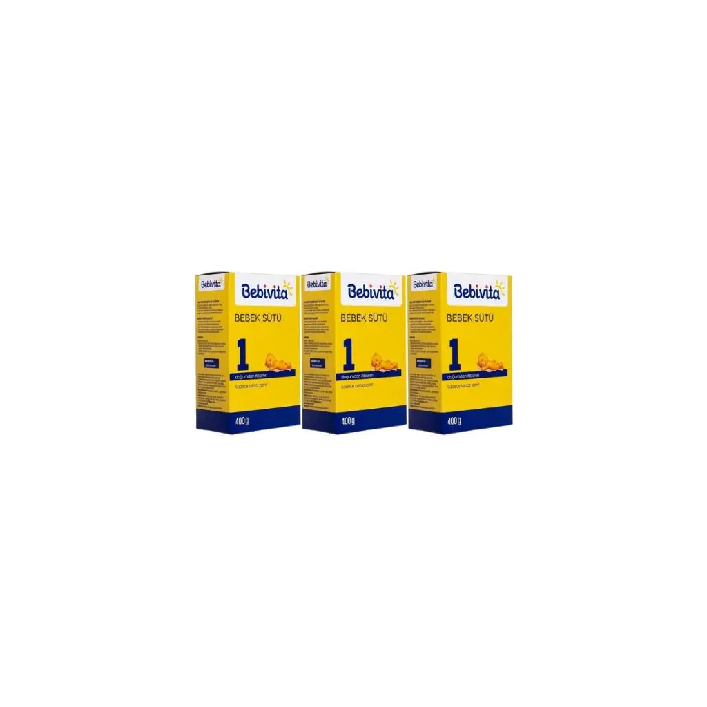 Bebivita Bebek Sütü 400GR No:1 (0-6 Ay) Doğumdan İtibaren (3'lü Set)