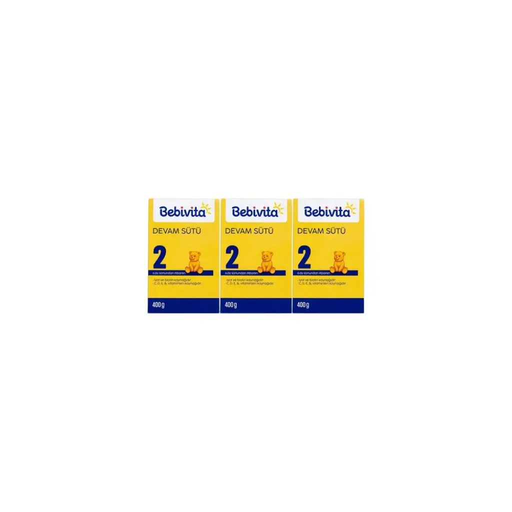 Bebivita Bebek Sütü 400 gr No:2 (6-12 Ay) 3'lü Set