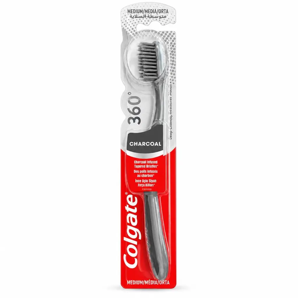 Colgate 360 Derece Charcoal Siyah Diş Fırçası Medium