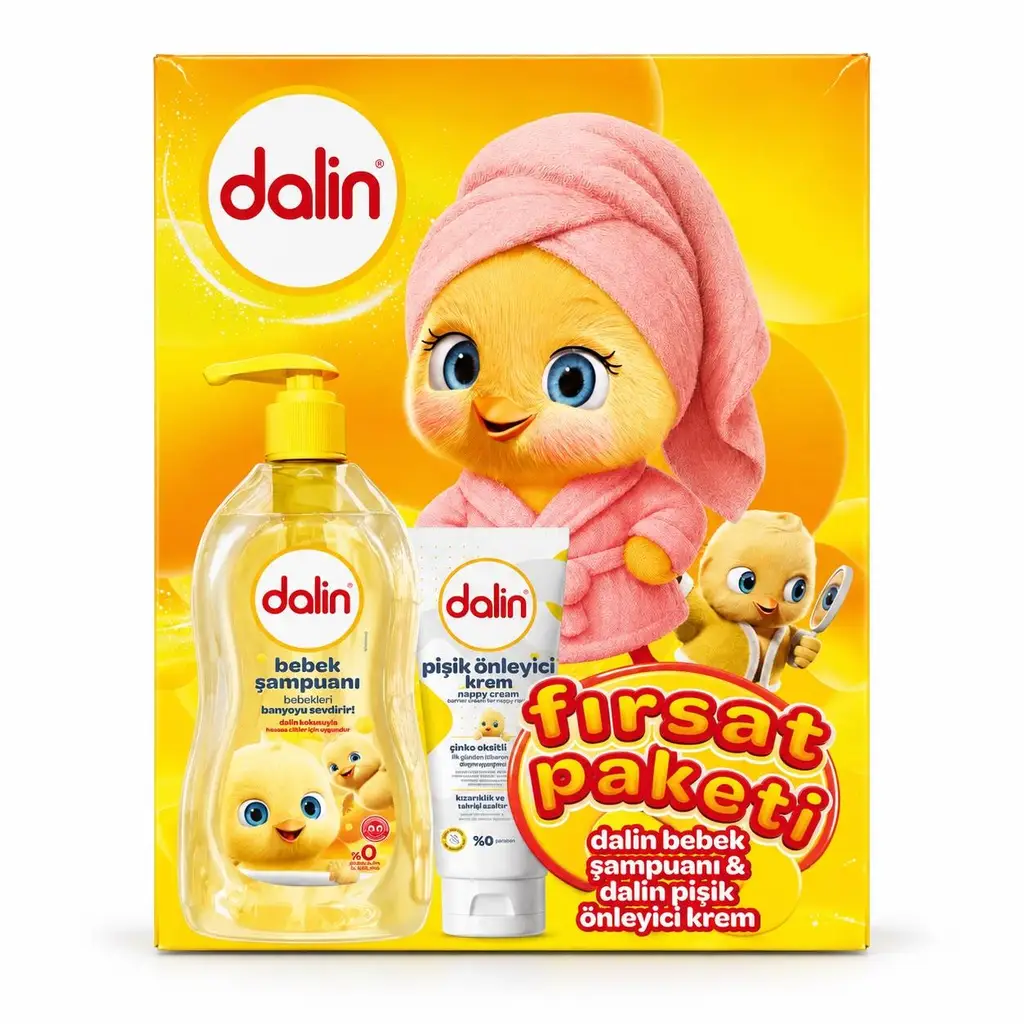 Dalin Bebek Şampuanı 700 ml + Pişik Kremi 100 ml Set (Fırsat Paketi)
