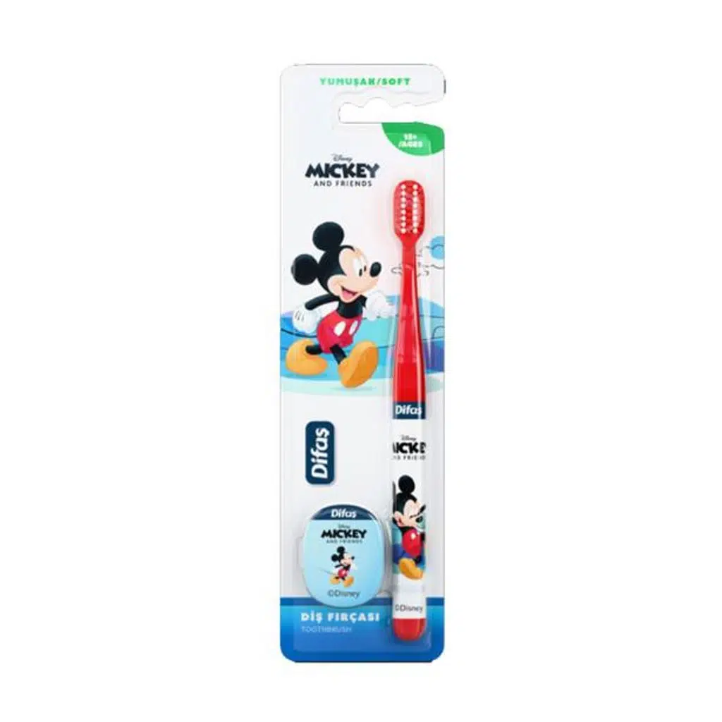 Difaş Mickey Orta Diş Fırçası 15+ Yaş Karma Renk