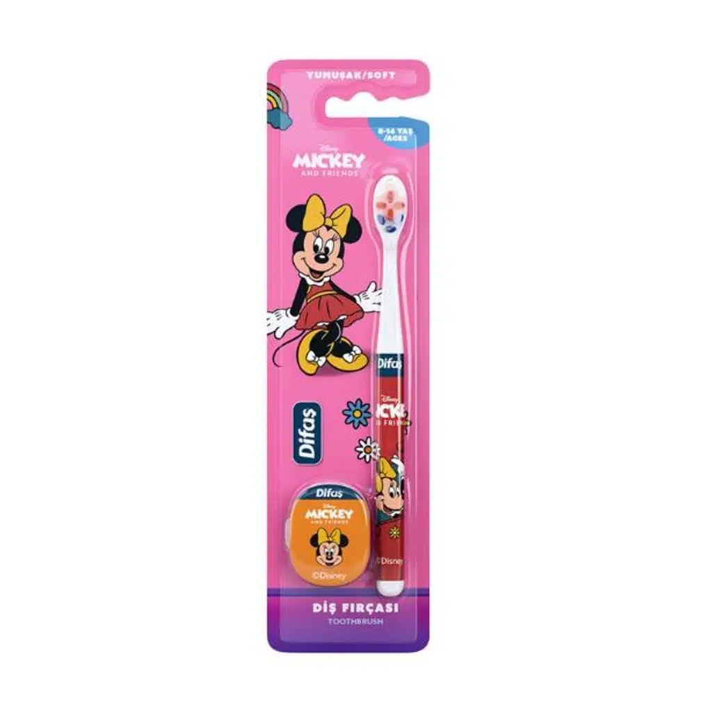 Difaş Minnie Yumuşak Diş Fırçası 8-14 Yaş Karma Renk
