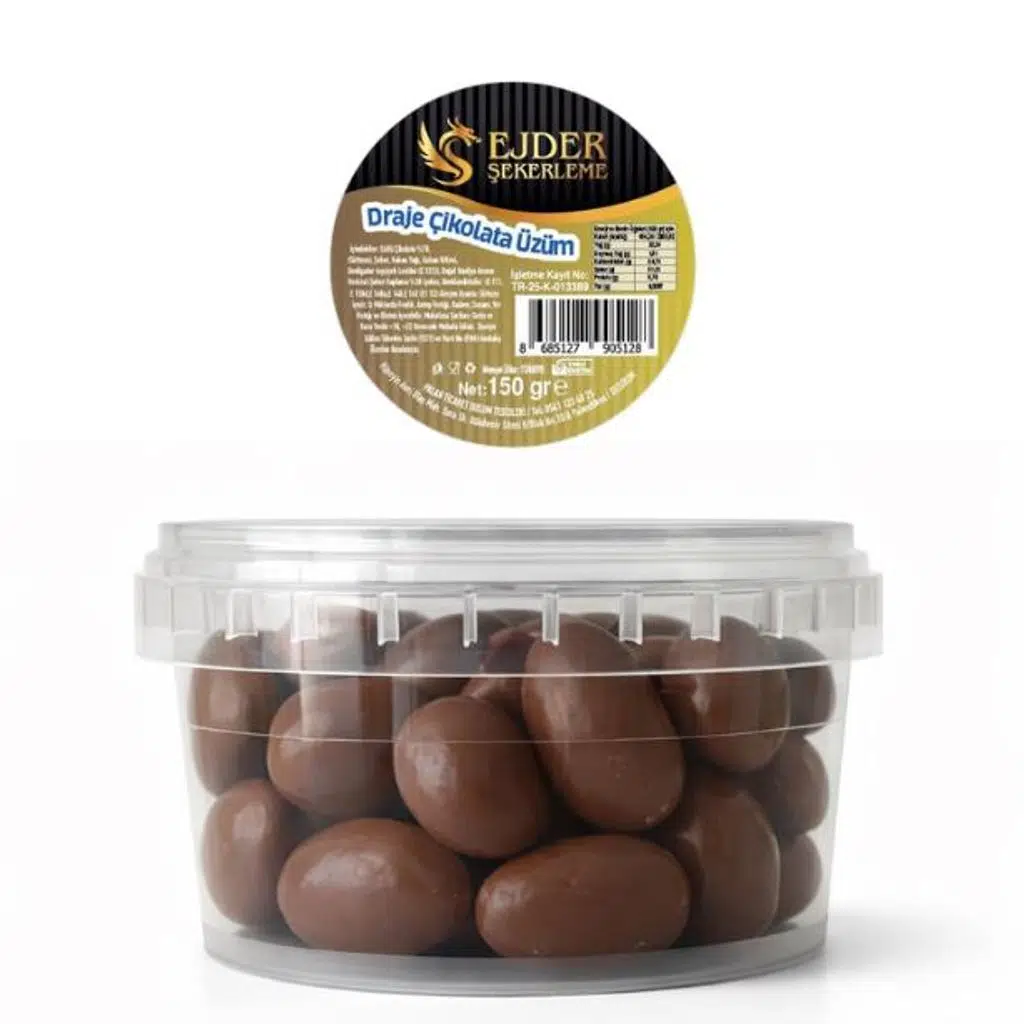 Ejder Şekerleme Çikolata, Üzüm Draje 150 gr