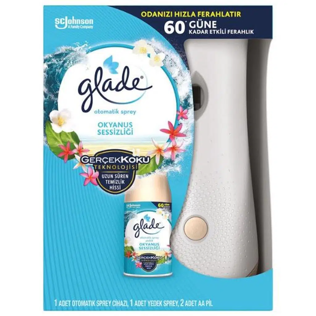 Glade Otomatik Sprey Cihazı + 1 Adet Yedek Sprey Okyanus Sessizliği 269 ml