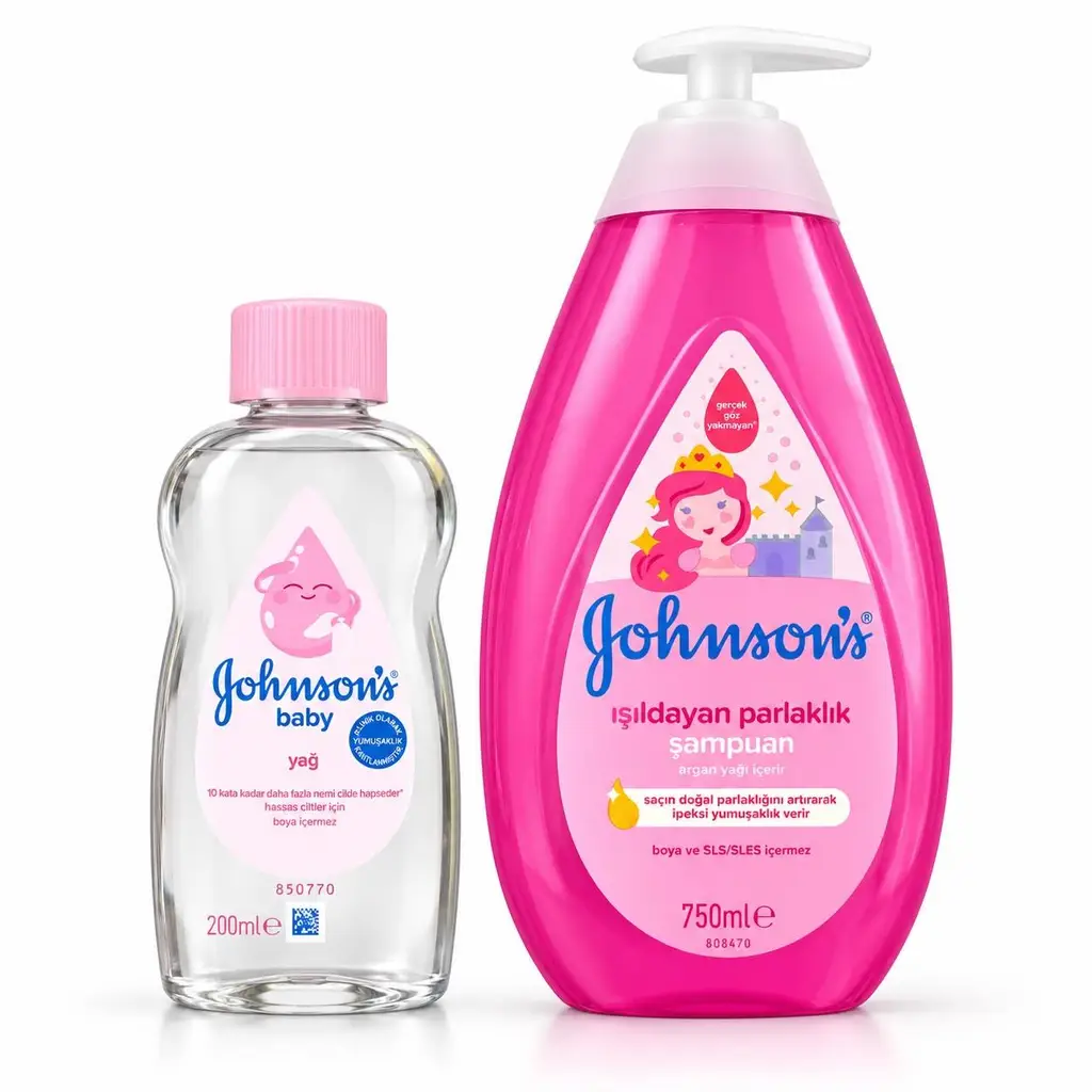 Johnson's Baby Şampuan 750 ml & JB Bebek Yağı İkili Set