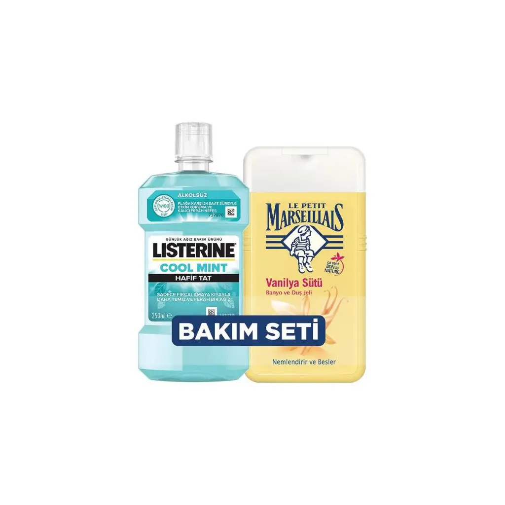 Listerine Ağız Bakım Suyu 250 ml ve Duş Jeli 250 ml Seti