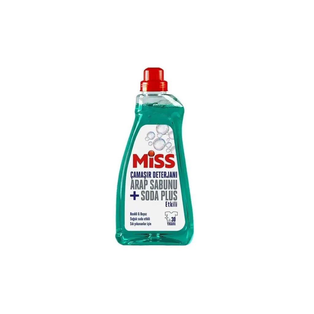 Miss Çamaşır Deterjanı Arap Sabunu+Soda Plus Etkili 1500 ml